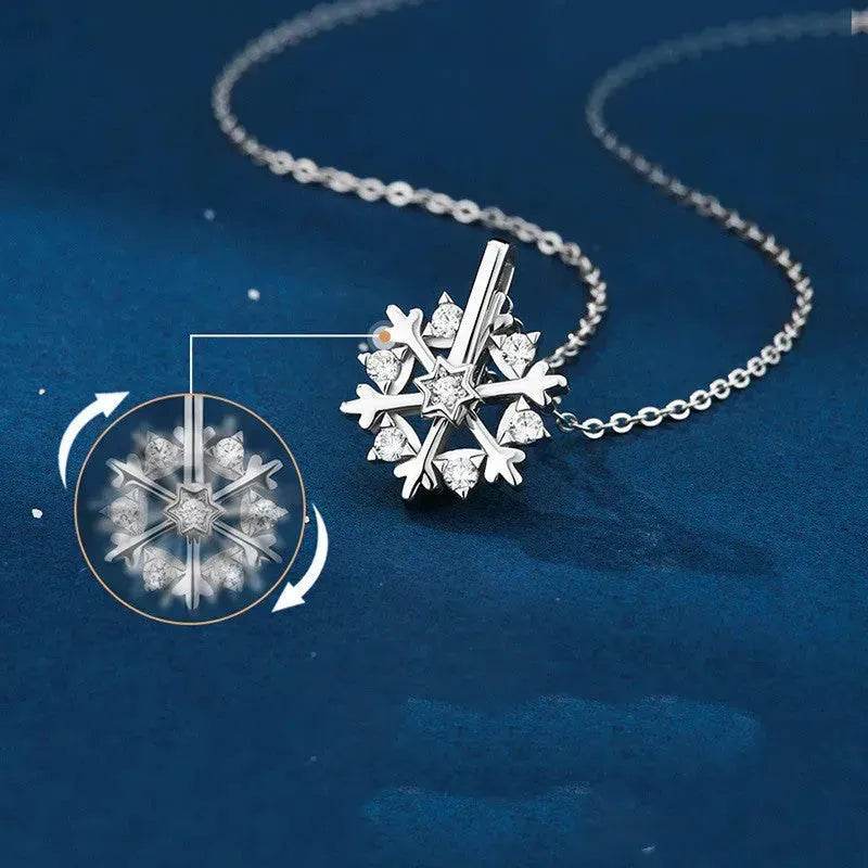 Luxury Rhinestone Snowflake Necklace