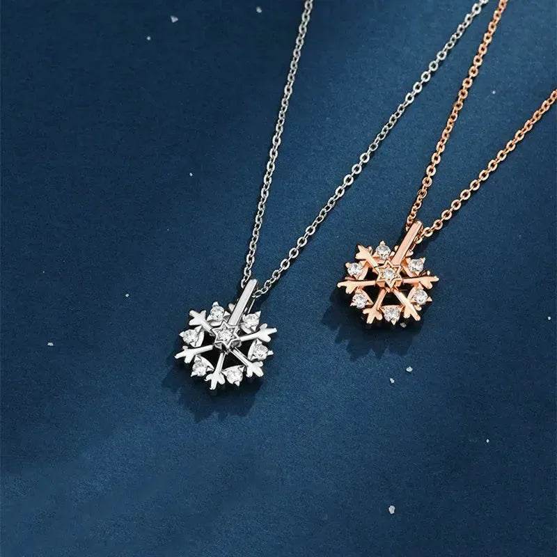 Luxury Rhinestone Snowflake Necklace