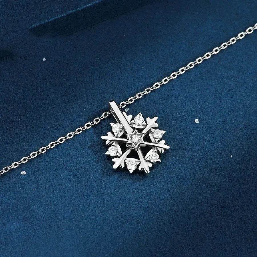 Luxury Rhinestone Snowflake Necklace