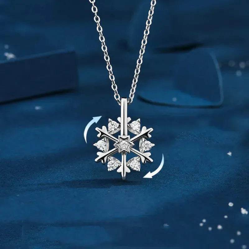 Luxury Rhinestone Snowflake Necklace