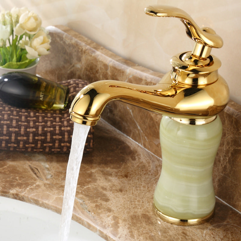 Luxury Vessel Sink Faucet with Lever Handle - Low Arc Bathroom Faucet