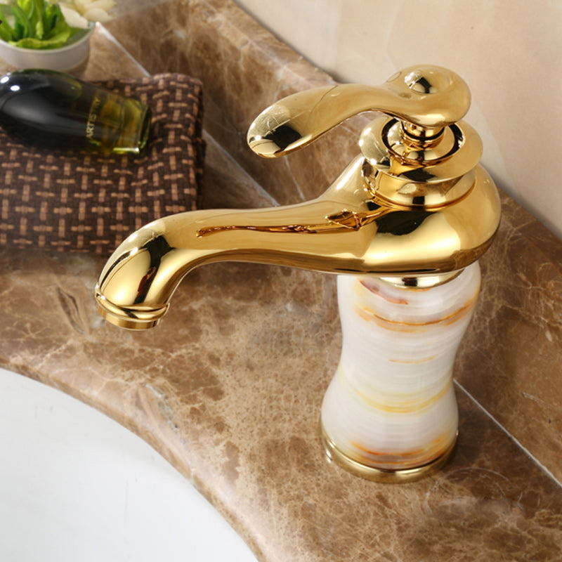 Luxury Vessel Sink Faucet with Lever Handle - Low Arc Bathroom Faucet