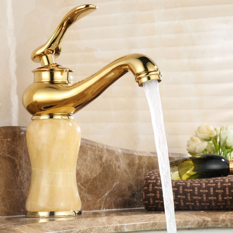 Luxury Vessel Sink Faucet with Lever Handle - Low Arc Bathroom Faucet