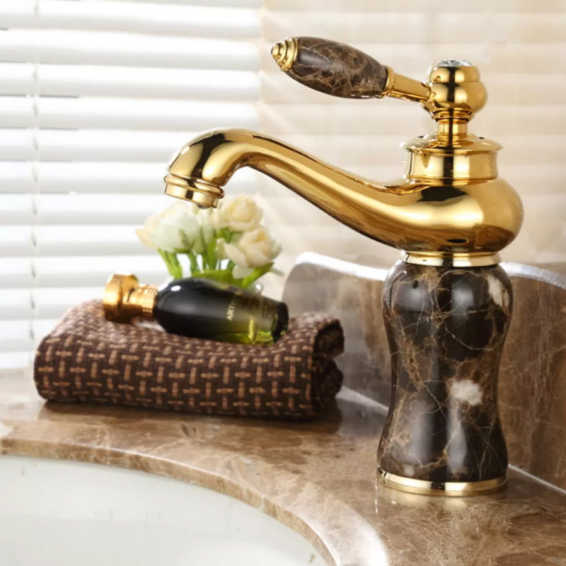 Luxury Vessel Sink Faucet with Lever Handle - Low Arc Bathroom Faucet