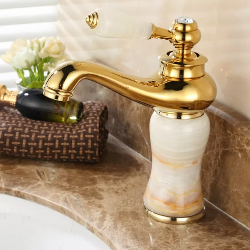 Luxury Vessel Sink Faucet with Lever Handle - Low Arc Bathroom Faucet