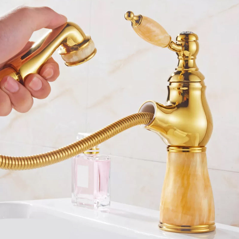 Luxury Vessel Sink Faucet with Lever Handle - Low Arc Bathroom Faucet