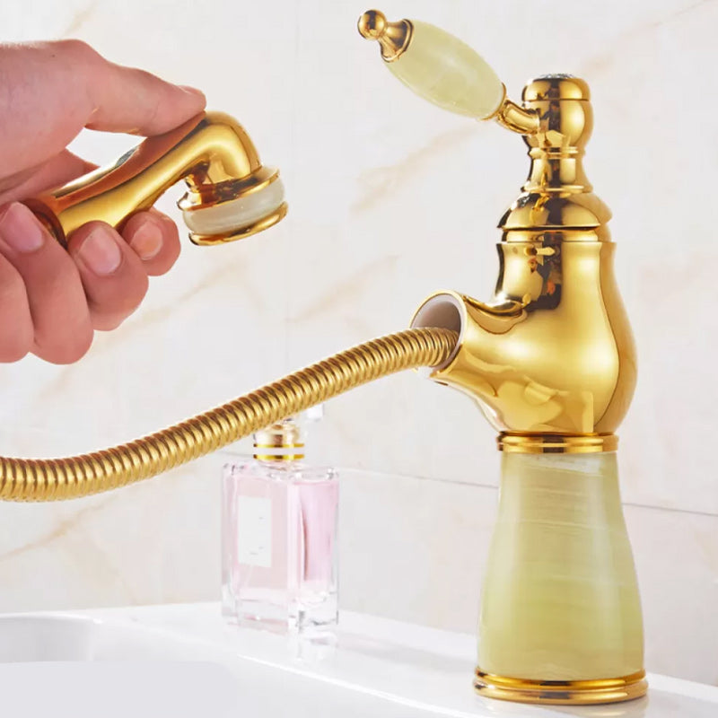 Luxury Vessel Sink Faucet with Lever Handle - Low Arc Bathroom Faucet