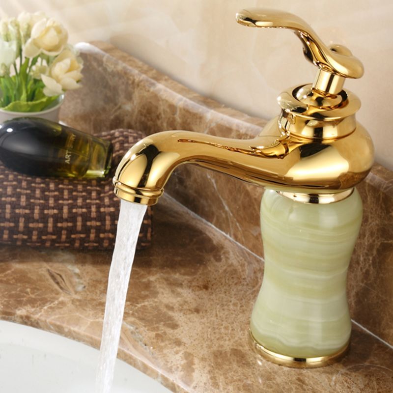 Luxury Vessel Sink Faucet with Lever Handle - Low Arc Bathroom Faucet