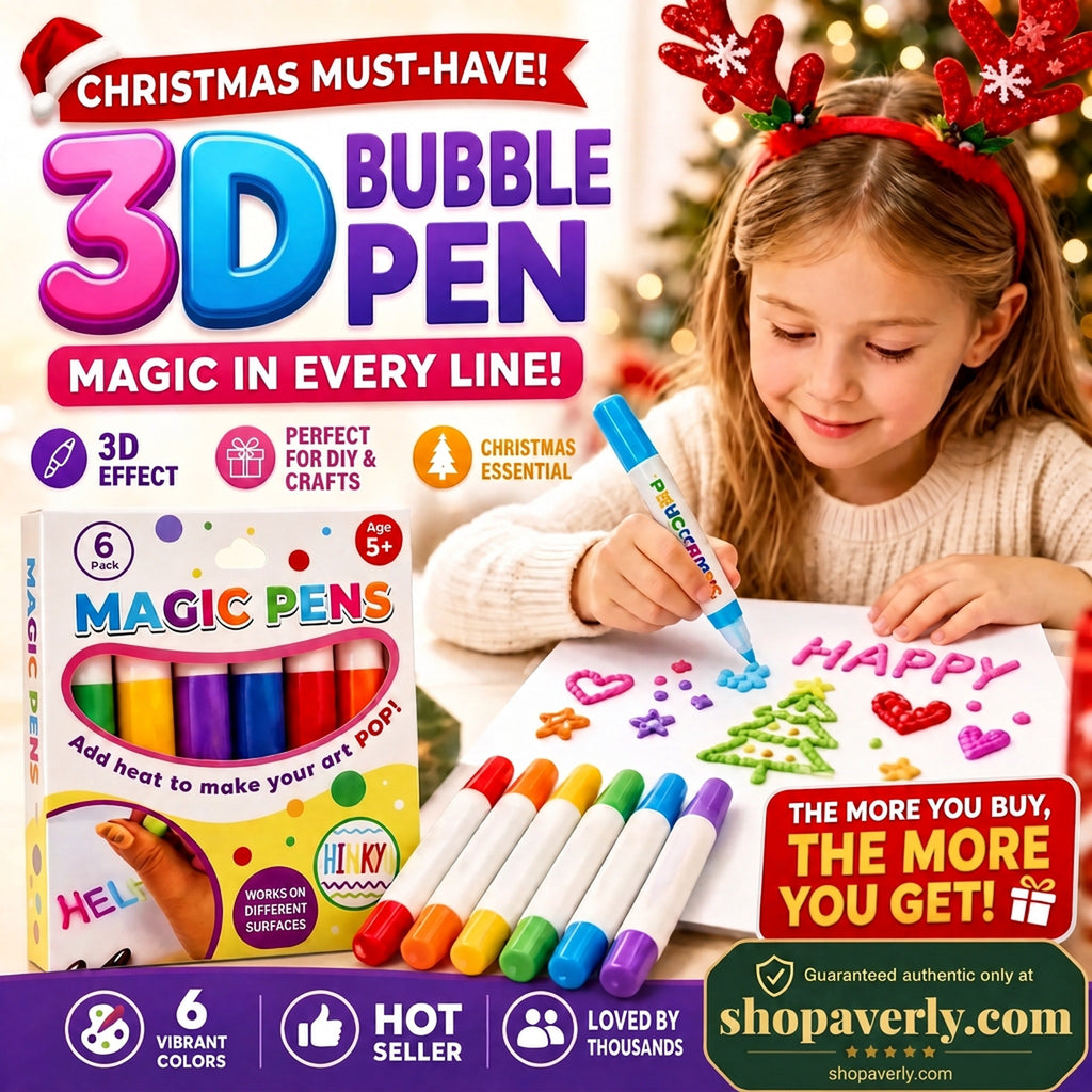 Magic Pen – Draw 3D with One Stroke! DIY Bubble Magic Drawing Pens