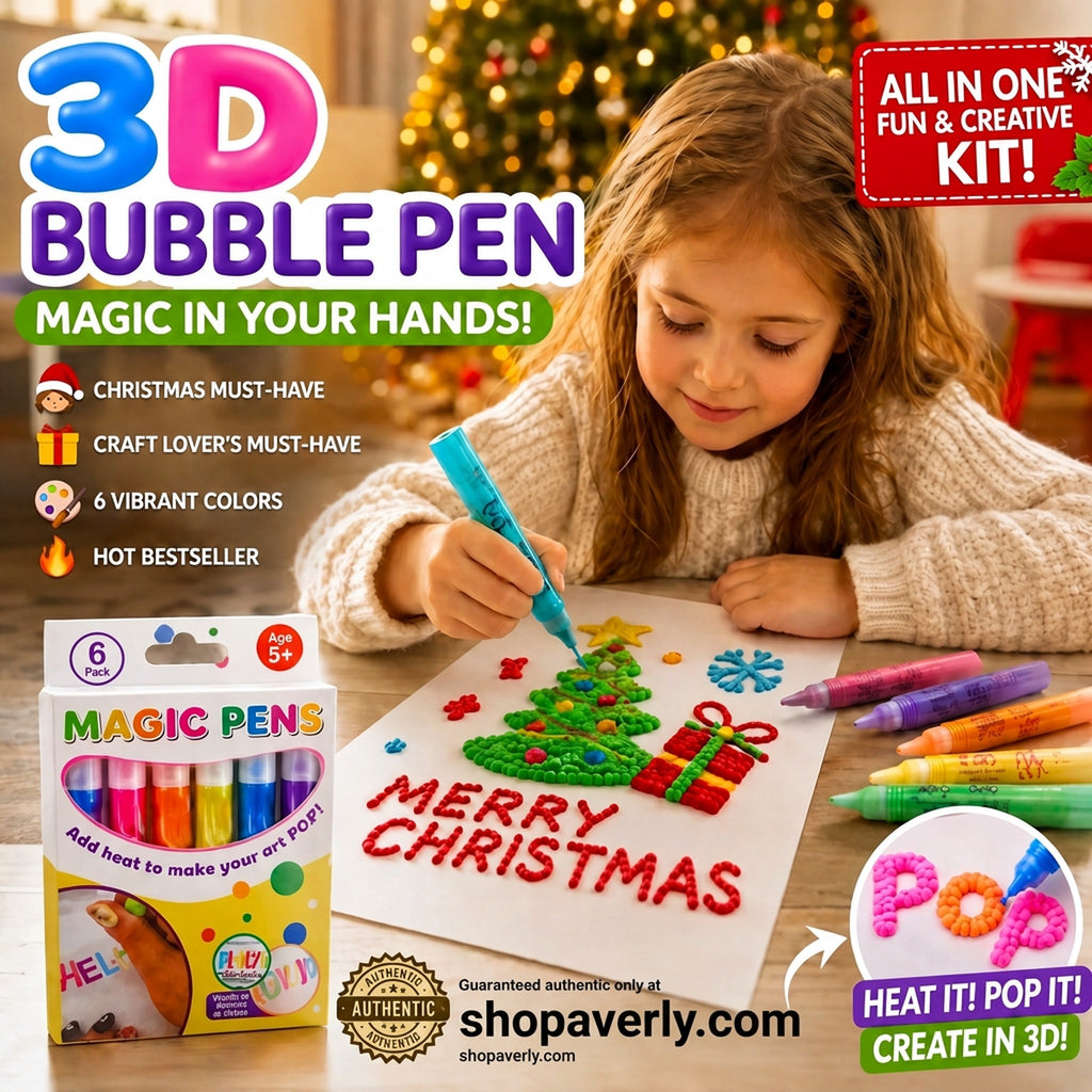 Magic Pen – Draw 3D with One Stroke! DIY Bubble Magic Drawing Pens