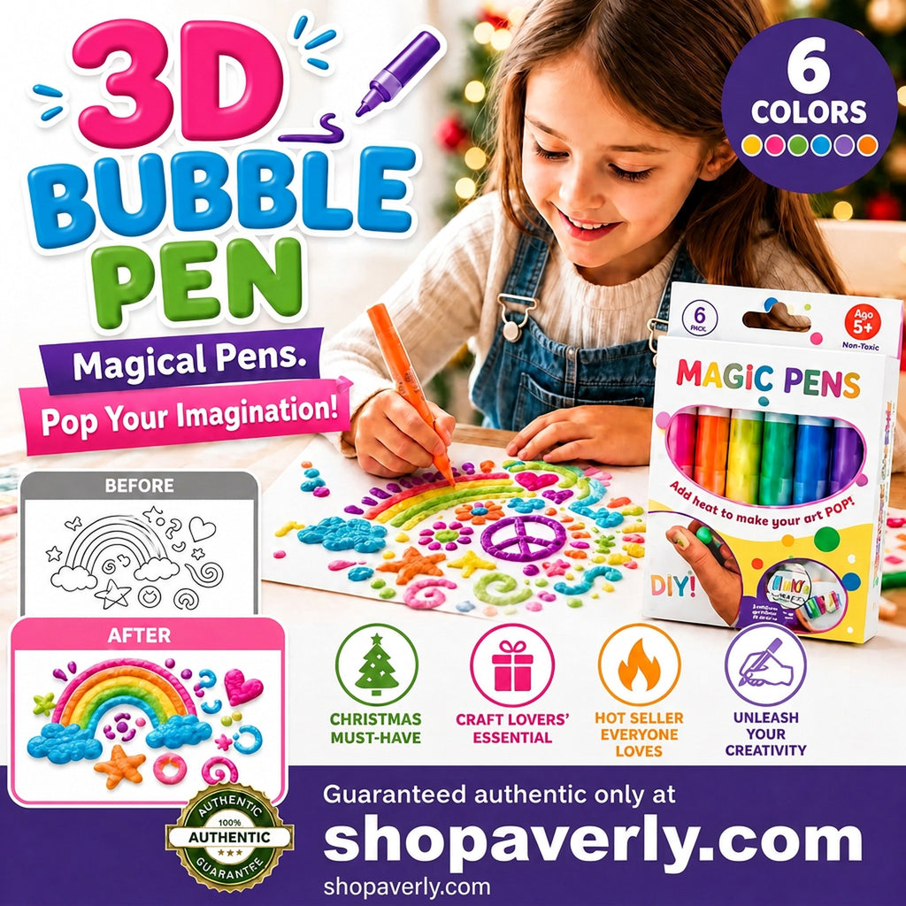 Magic Pen – Draw 3D with One Stroke! DIY Bubble Magic Drawing Pens