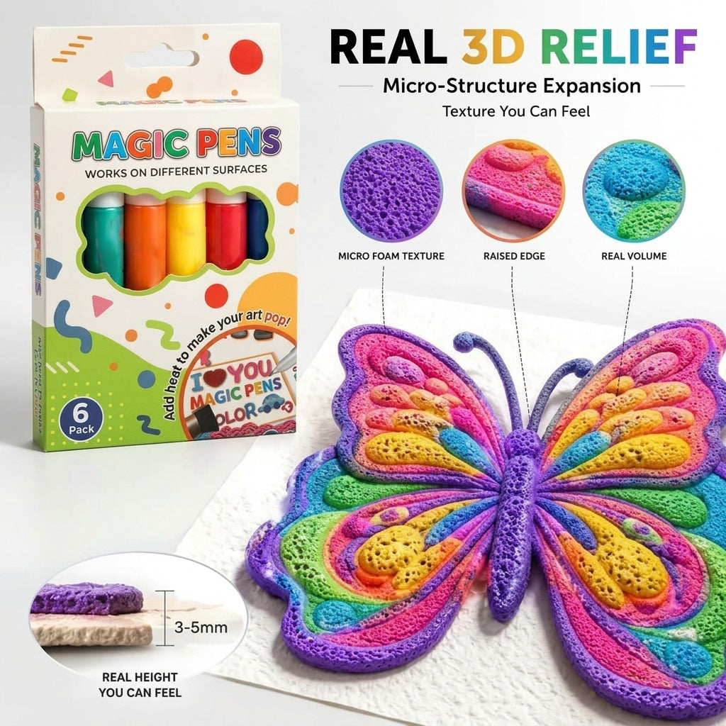 Magic Pen – Draw 3D with One Stroke! DIY Bubble Magic Drawing Pens
