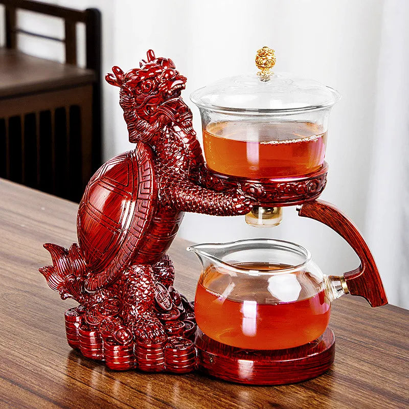 Magnetic Flow Kung Fu Turtle Dragon Teapot Infuser