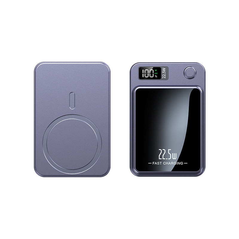 Magnetic power bank, 15 W wireless charging and 22.5 W fast wired charging, LED display, 10000 or 20000 mAh, 4 colors