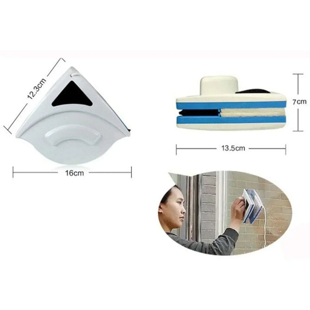 Magnetic Window Cleaner, Double-Sided for 3–8 mm Glass, Streak-Free