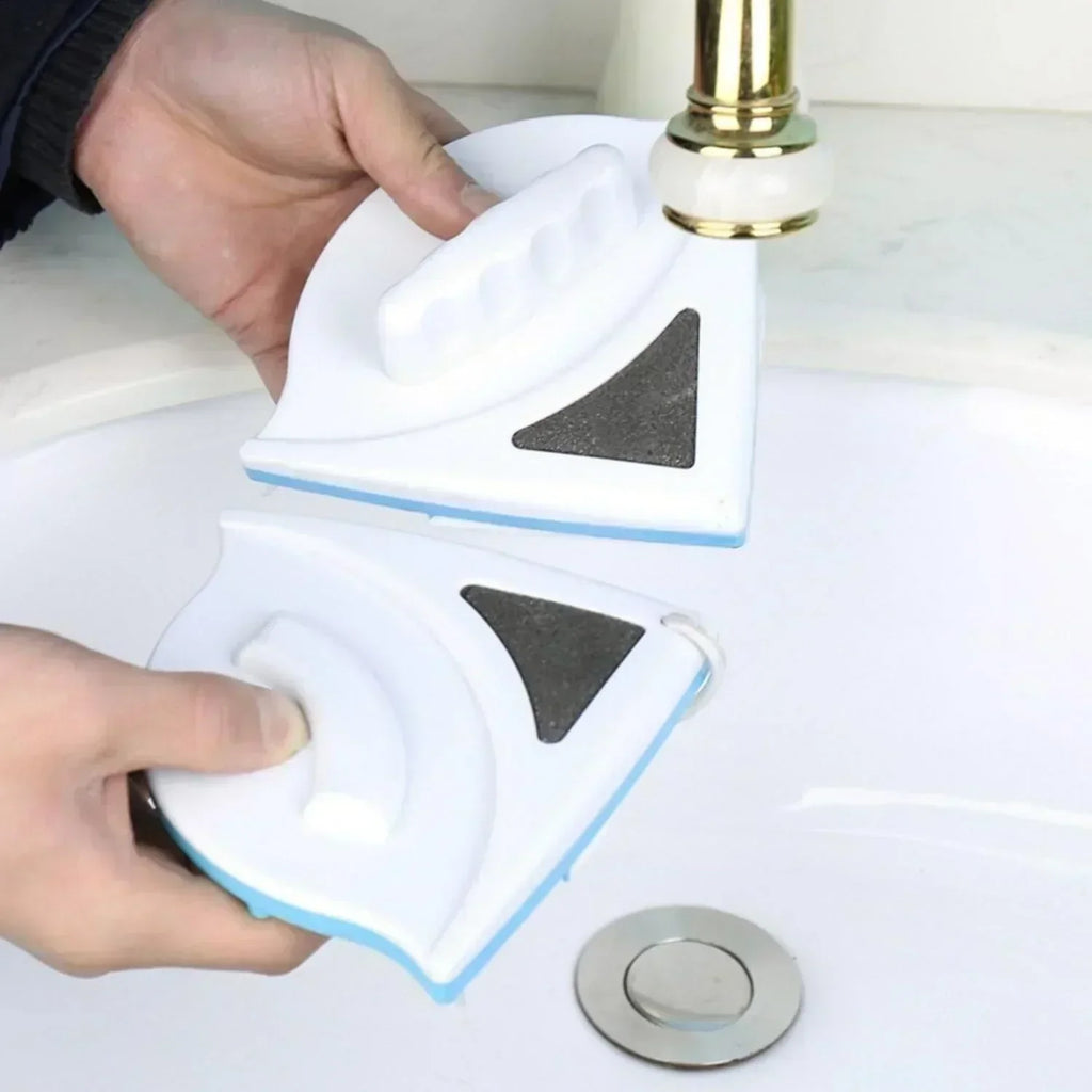 Magnetic Window Cleaner, Double-Sided for 3–8 mm Glass, Streak-Free