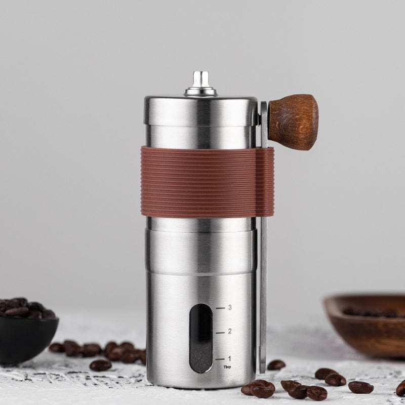 Manual Coffee Grinder – 304 Stainless Steel with Adjustable Ceramic Burr