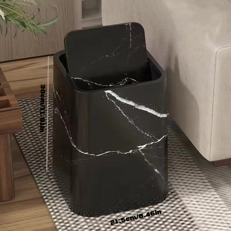 Marble Trash Can | Elegant Swivel Lid