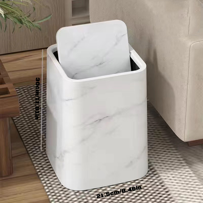 Marble Trash Can | Elegant Swivel Lid