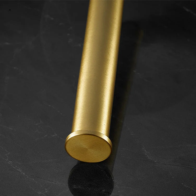 Marble paper towel holder with gold accents