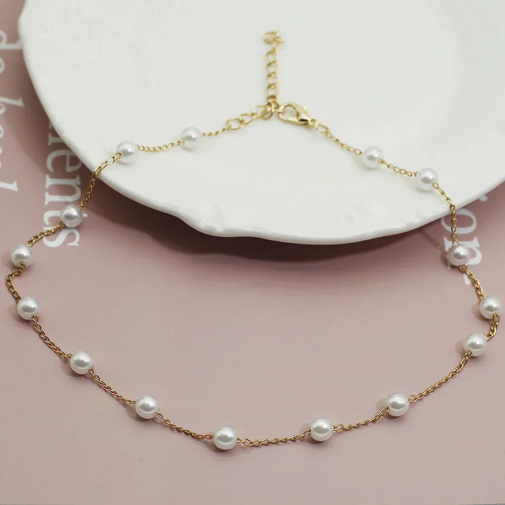 Marilena Golden Pearl Necklace