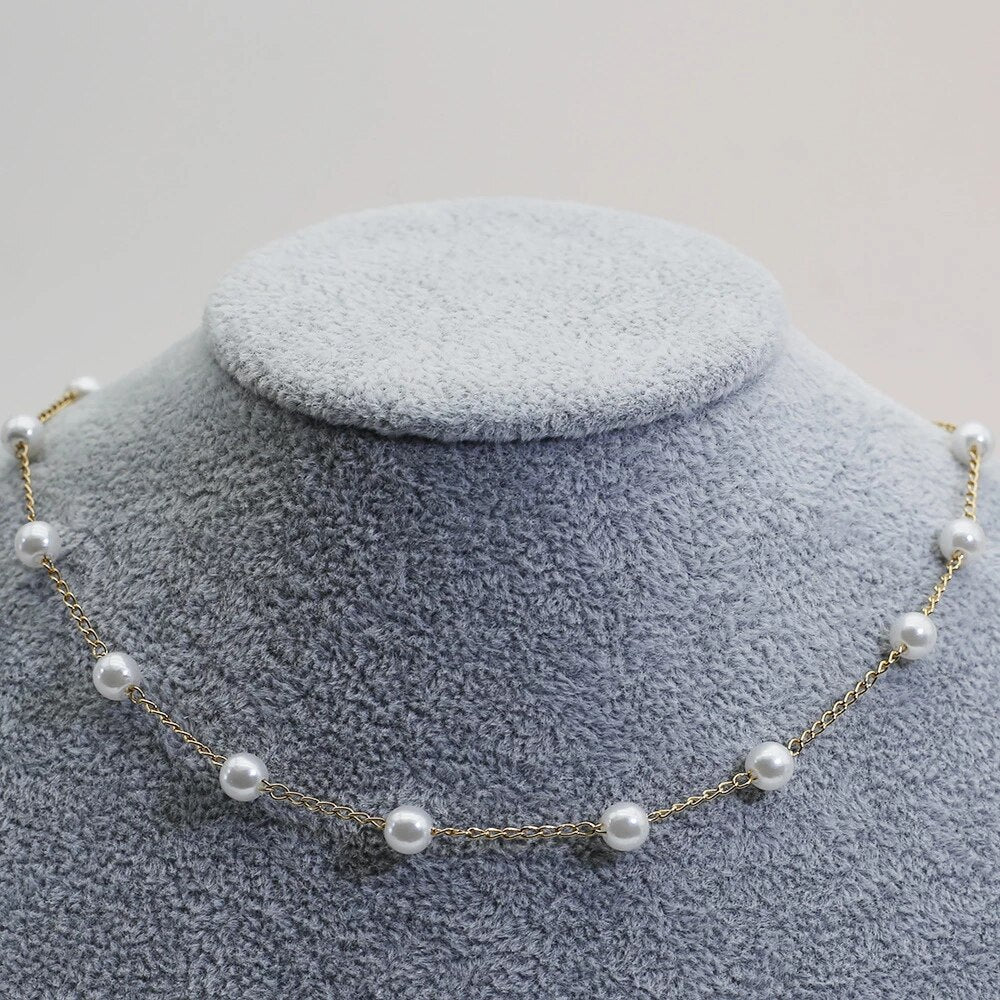 Marilena Golden Pearl Necklace