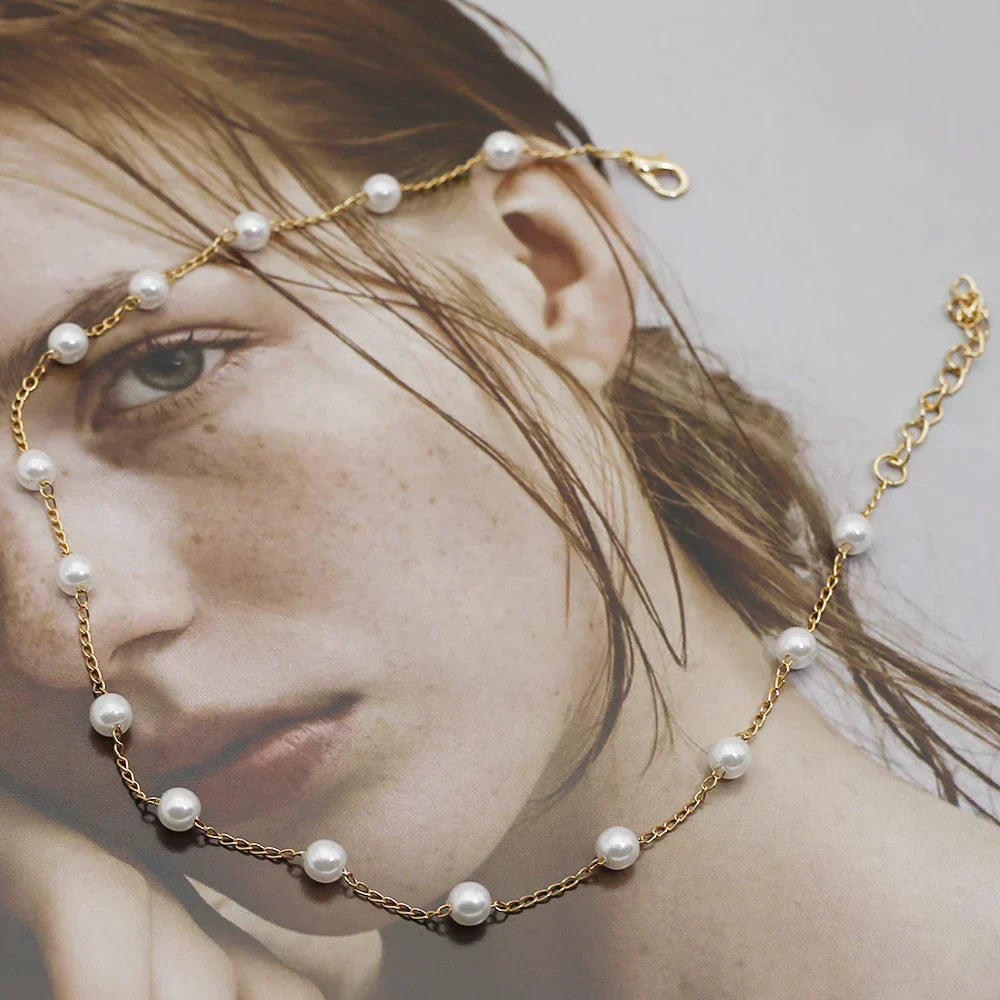Marilena Golden Pearl Necklace