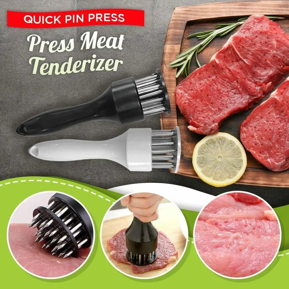 Meat Tenderizer with Stainless Steel Needle Blades – Tender, Juicy Meat in Minutes