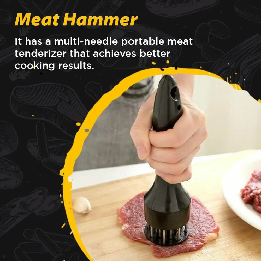 Meat Tenderizer with Stainless Steel Needle Blades – Tender, Juicy Meat in Minutes