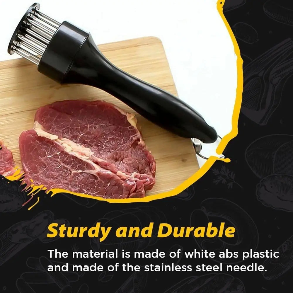 Meat Tenderizer with Stainless Steel Needle Blades – Tender, Juicy Meat in Minutes