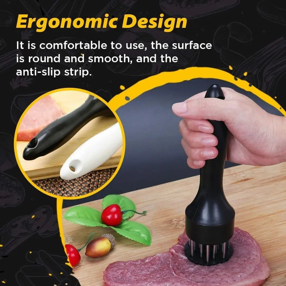 Meat Tenderizer with Stainless Steel Needle Blades – Tender, Juicy Meat in Minutes