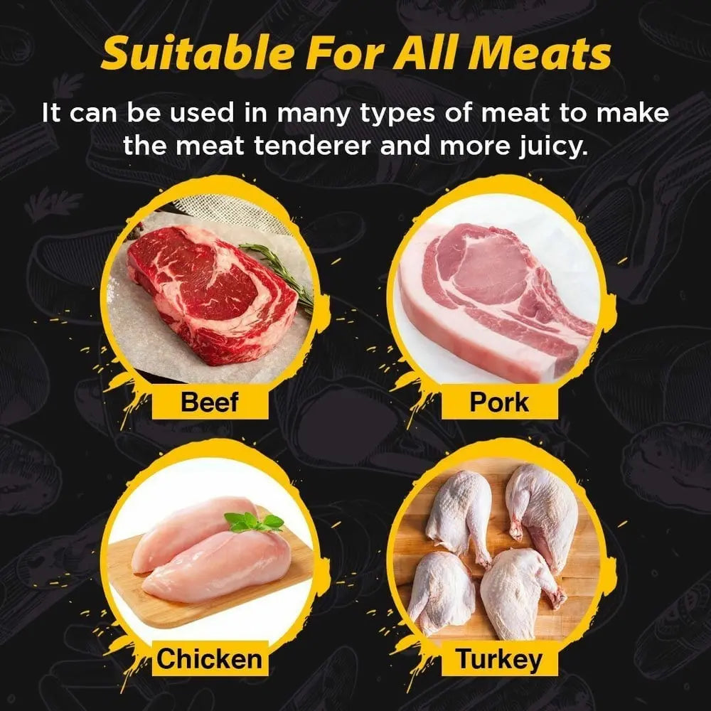 Meat Tenderizer with Stainless Steel Needle Blades – Tender, Juicy Meat in Minutes