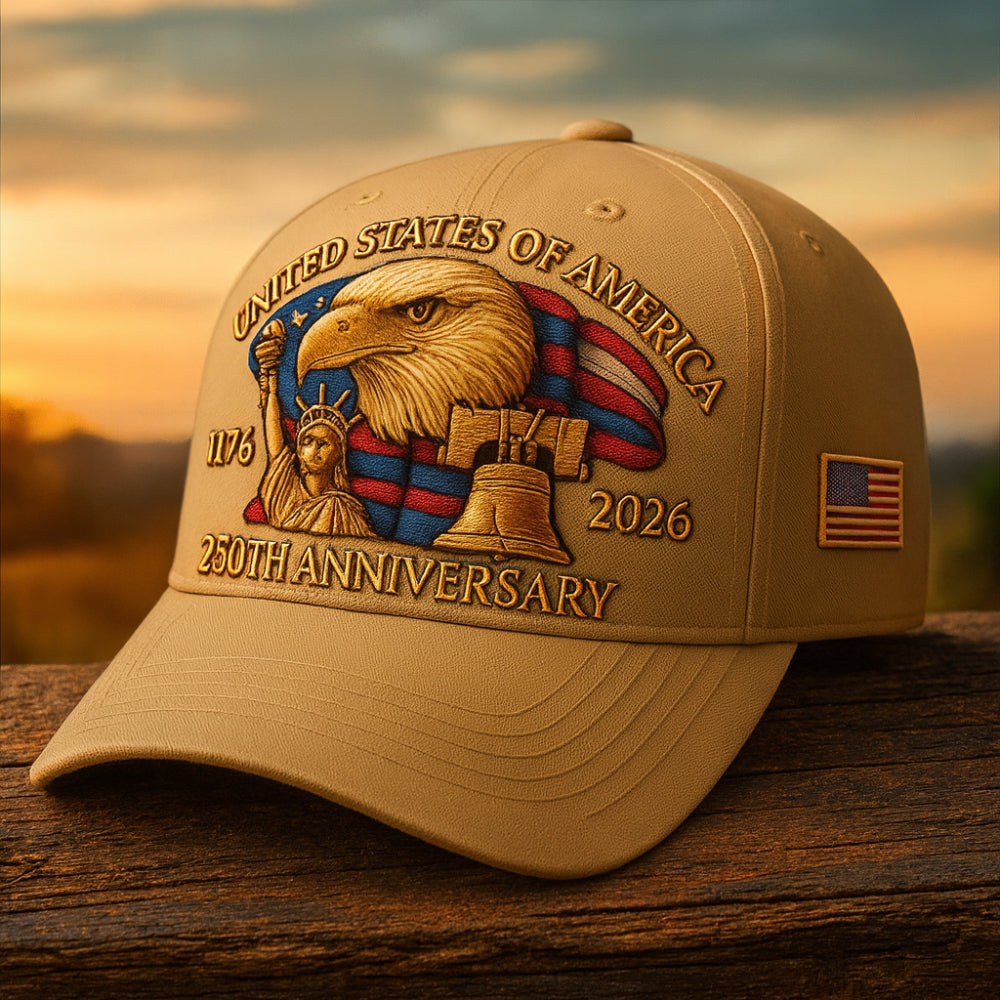 Men’s Veterans Baseball Cap Embroidered Eagle Hat