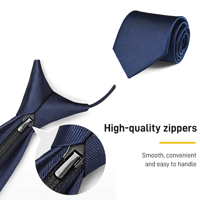 Men's Pre-Tied Zipper Necktie