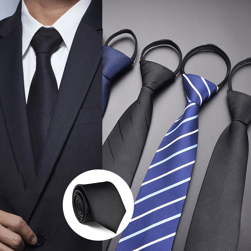 Men's Pre-Tied Zipper Necktie
