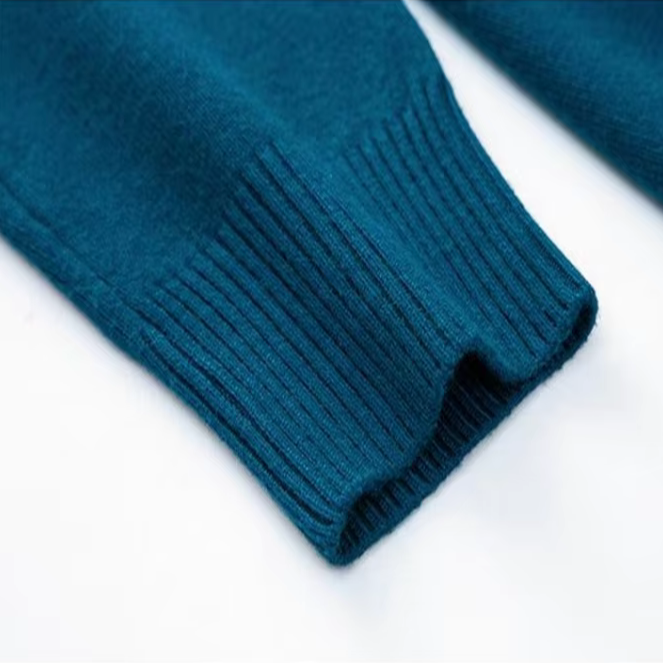 Men's turtleneck sweater in fine knit with ribbed high neck, cuffs and hem, 6 colors, sizes XS to 2XL