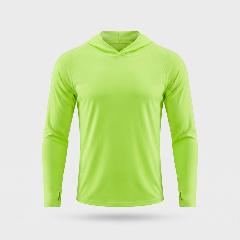 Men's UPF 50+ Sun Hoodie – Lightweight Quick-Dry Hiking & Fishing UV Top with Thumb Loops