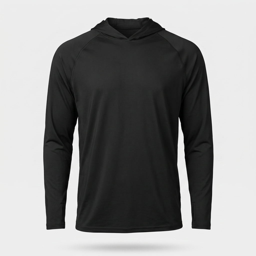 Men's UPF 50+ Sun Hoodie – Lightweight Quick-Dry Hiking & Fishing UV Top with Thumb Loops