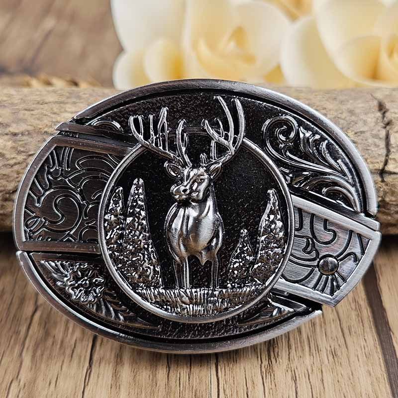 Metal Oval Cowboys Belt Buckle