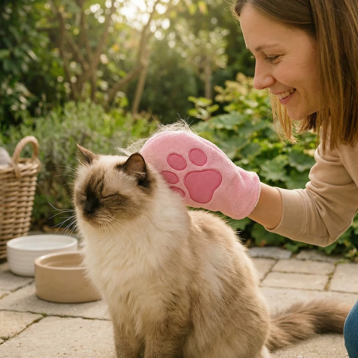 Microfiber Pet Grooming Glove – Dry Bath Towel & Coat Cleaner for Cats