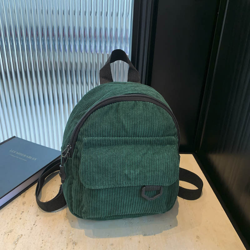 Mini Corduroy Backpack – Compact, Durable & Anti-Theft