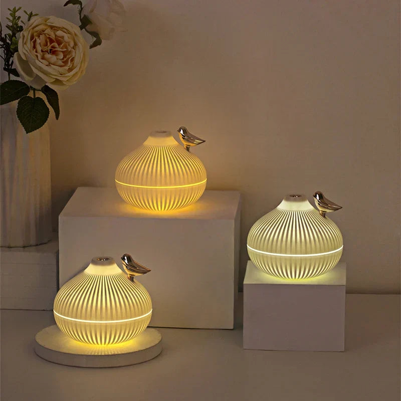 MistGlow USB Humidifier – Quiet & Compact with LED Night Light & Mood Lighting
