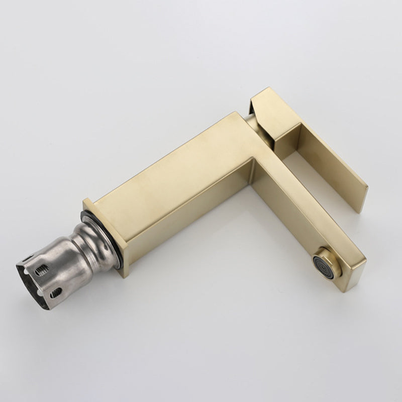 Modern glam single-lever bathroom sink faucet