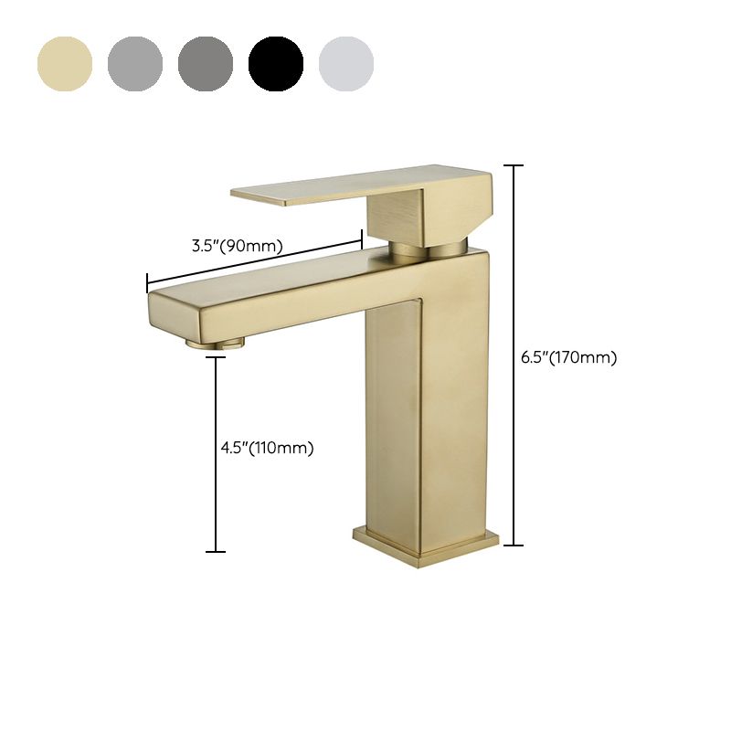 Modern glam single-lever bathroom sink faucet