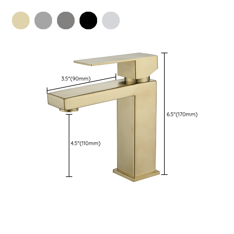 Modern glam single-lever bathroom sink faucet