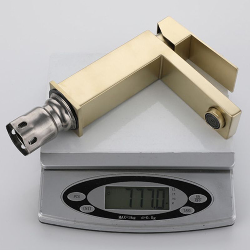Modern glam single-lever bathroom sink faucet