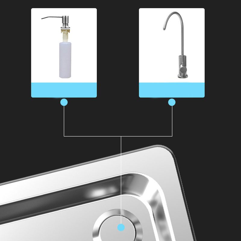 Modern Undermount Stainless Steel Kitchen Sink with Drain