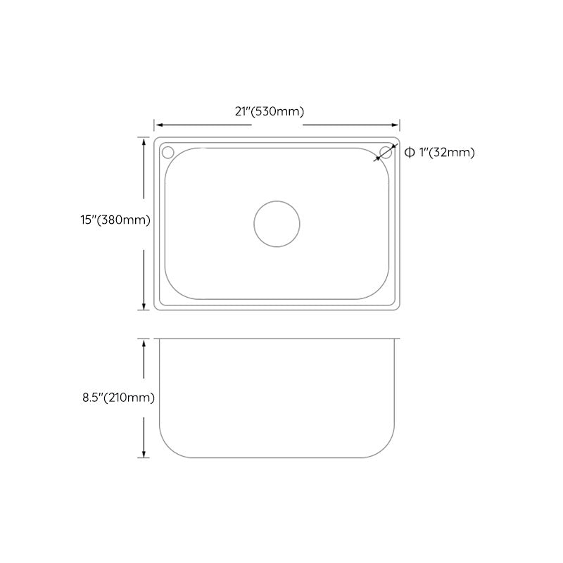 Modern Undermount Stainless Steel Kitchen Sink with Drain
