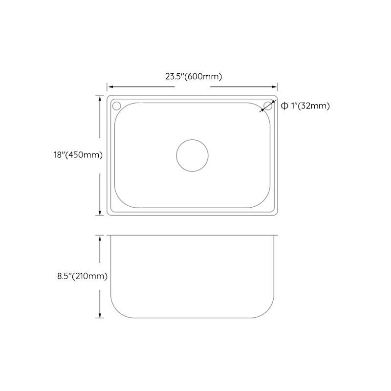 Modern Undermount Stainless Steel Kitchen Sink with Drain