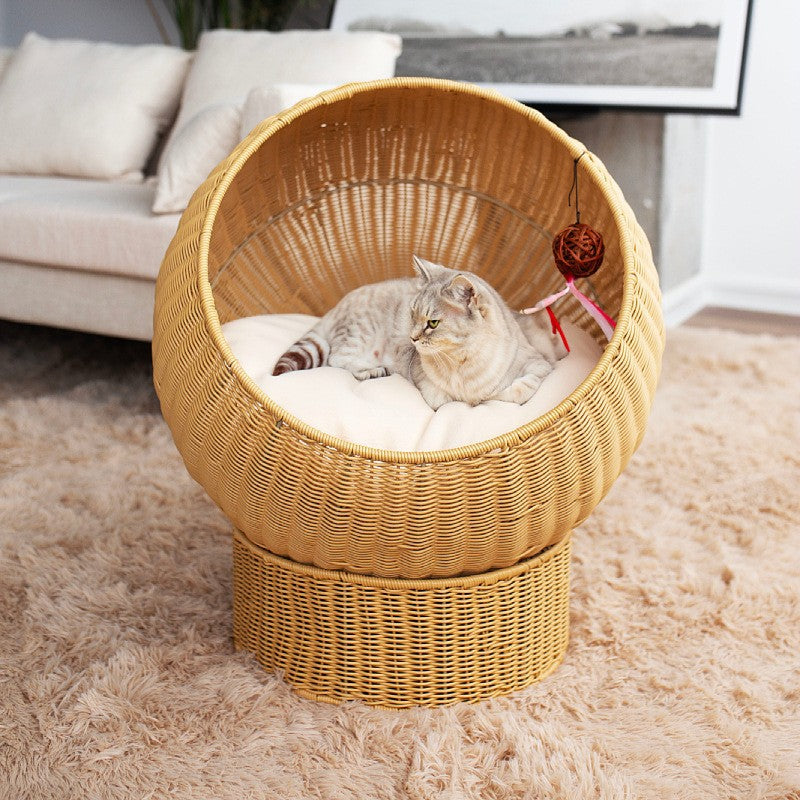 Modern Woven Cat Bed